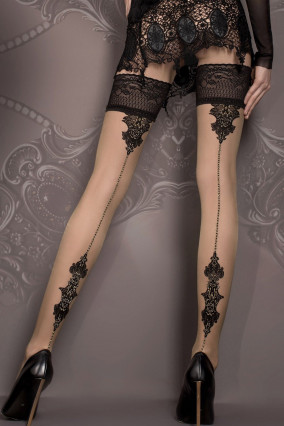 Black stay-up stockings 419