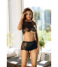 Lace crop top and shorts set