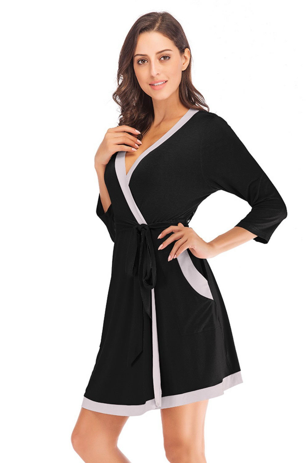Plus size black negligee
