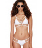 Bikini blanc avec lanières