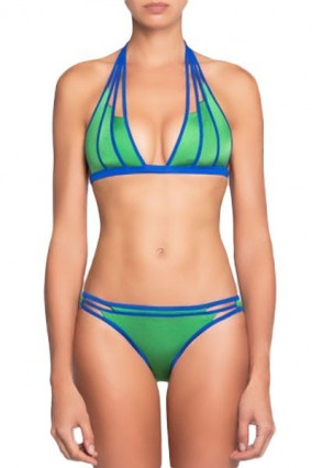 Green 2-piece swimsuit