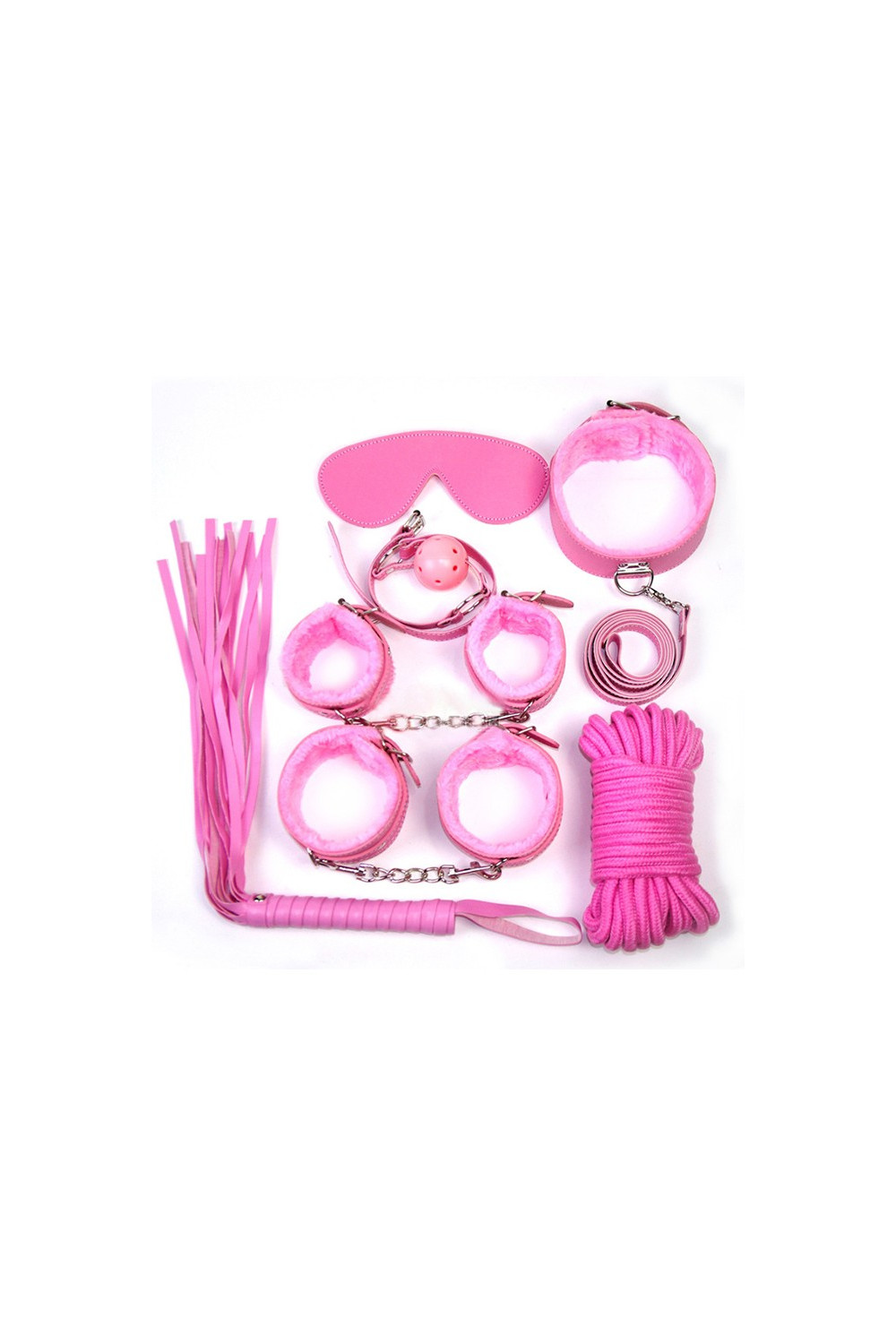 Kit bondage rose à retrouver dans notre gamme sex-toys