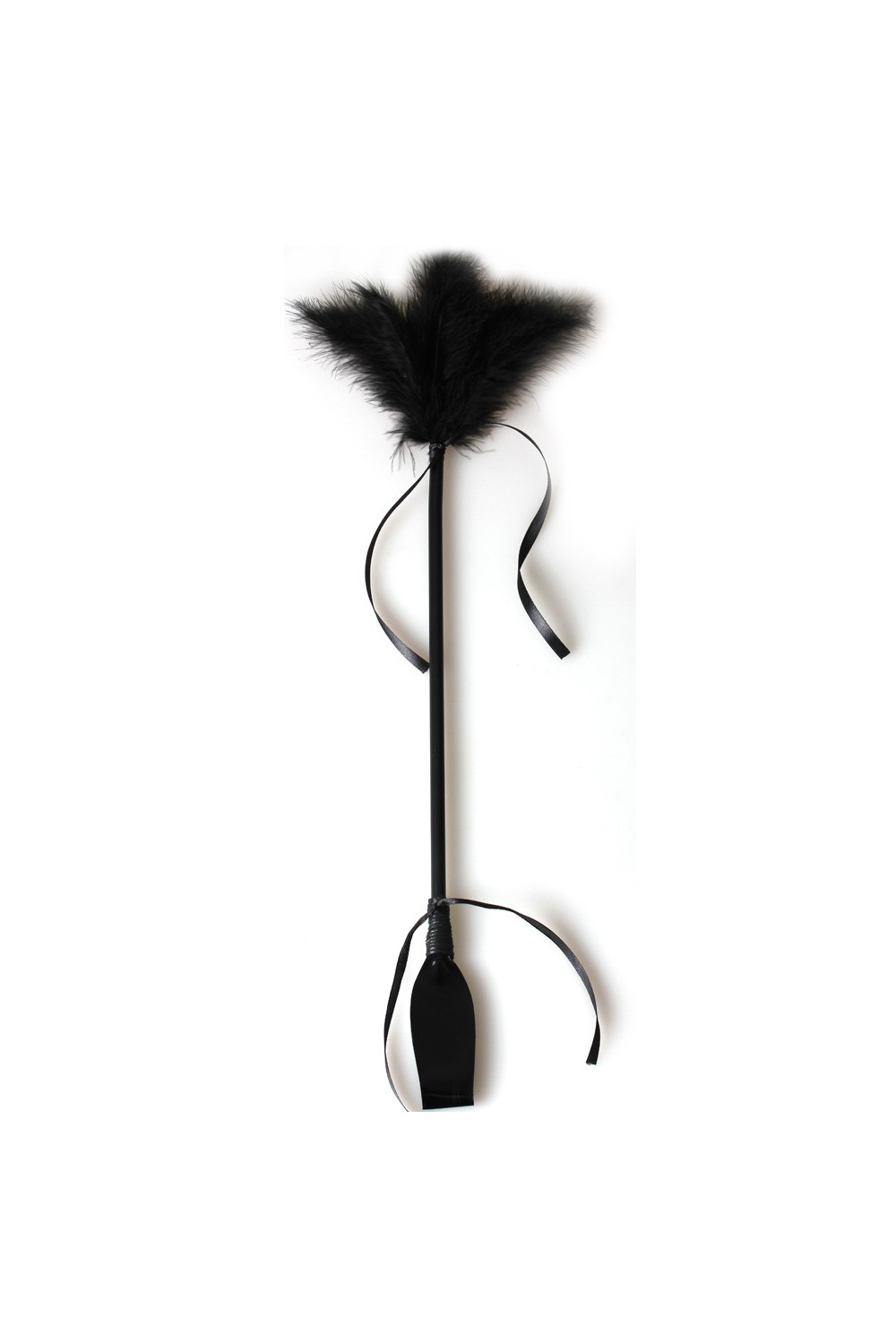 Fine black feather duster and riding crop