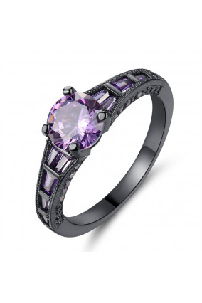 Anillo de cristal violeta