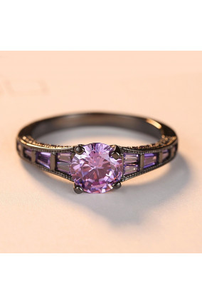 Violet Crystal Ring