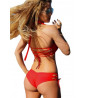 Red Strappy 1-Piece Swimsuit