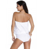 White 2-piece coverage swimsuit