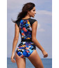 3XL multicolored one-piece swimsuit