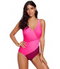 Pink and fuchsia one-piece swimsuit