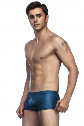 Faux leather effect low rise boxer