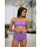 Lingerie sexy et transparente de la taille S à XL - Ensemble de lingerie dentelle violet