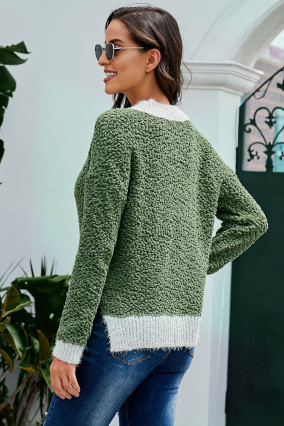 Suéter de punto verde