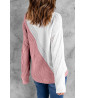Pink off shoulder turtleneck sweater