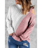 Pink off shoulder turtleneck sweater