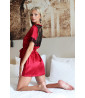 Red negligee with short sleeves