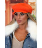 Orange wool cap