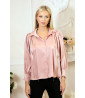 Pink satin shirt