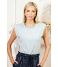 Gray top with shoulder pad