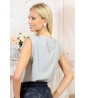 Gray top with shoulder pad