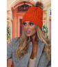 Orange fleece hat