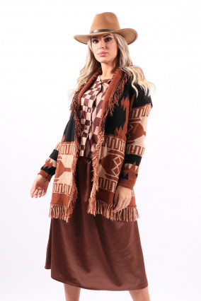 Brown Aztec Vest
