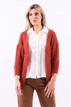 Rust colored knit vest