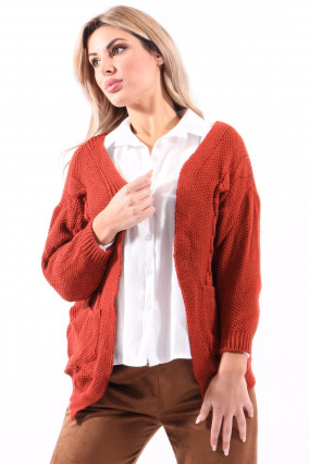 Rust colored knit vest