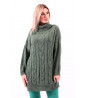 Khaki knit dress sweater