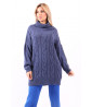 Maglione blu in maglia