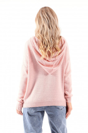 Maglione rosa ampio