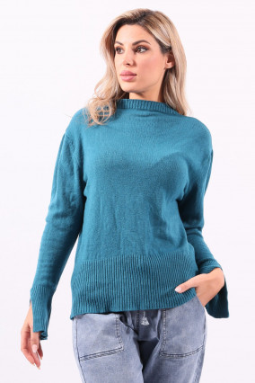 Duck blue knit sweater