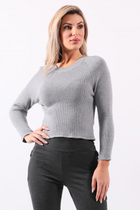 Grey knit sweater