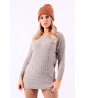 Pull gris ample