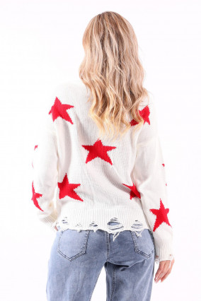 Maglione con stella bianca