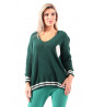 Green hooded sweater