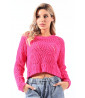 Pull fuchsia en tricot - Vente prêt-à-porter féminin