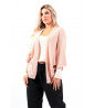 Gilet rose coupe oversize