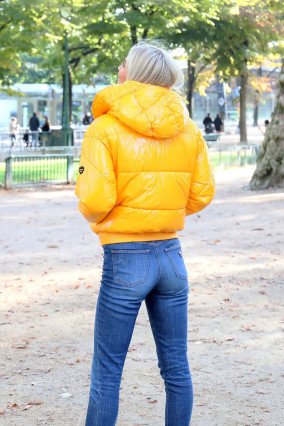 Doudoune courte jaune - Vêtements chauds