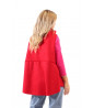 Red sleeveless cape