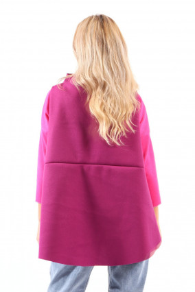 Purple sleeveless cape