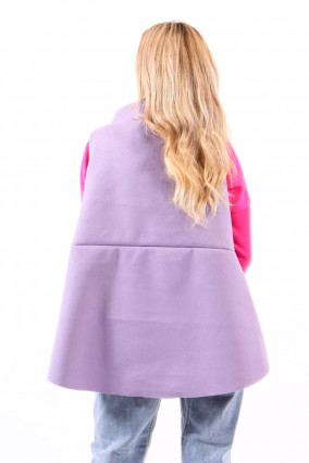 Lilac sleeveless cape