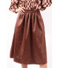 Falda elástica marrón