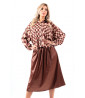 Brown elastic skirt