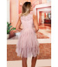 Pink tulle evening dress