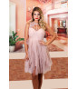 Pink tulle evening dress