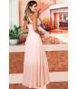 Pink evening dress with rhinestones