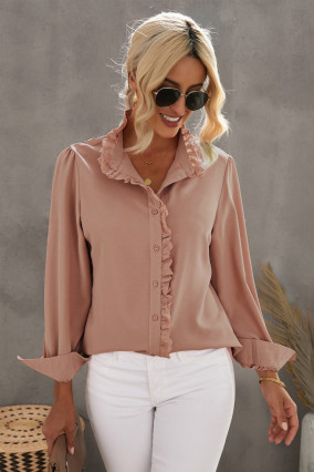 Flowing pink blouse