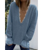 Blue knit sweater