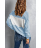 Blue loose knit sweater