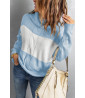 Blue loose knit sweater